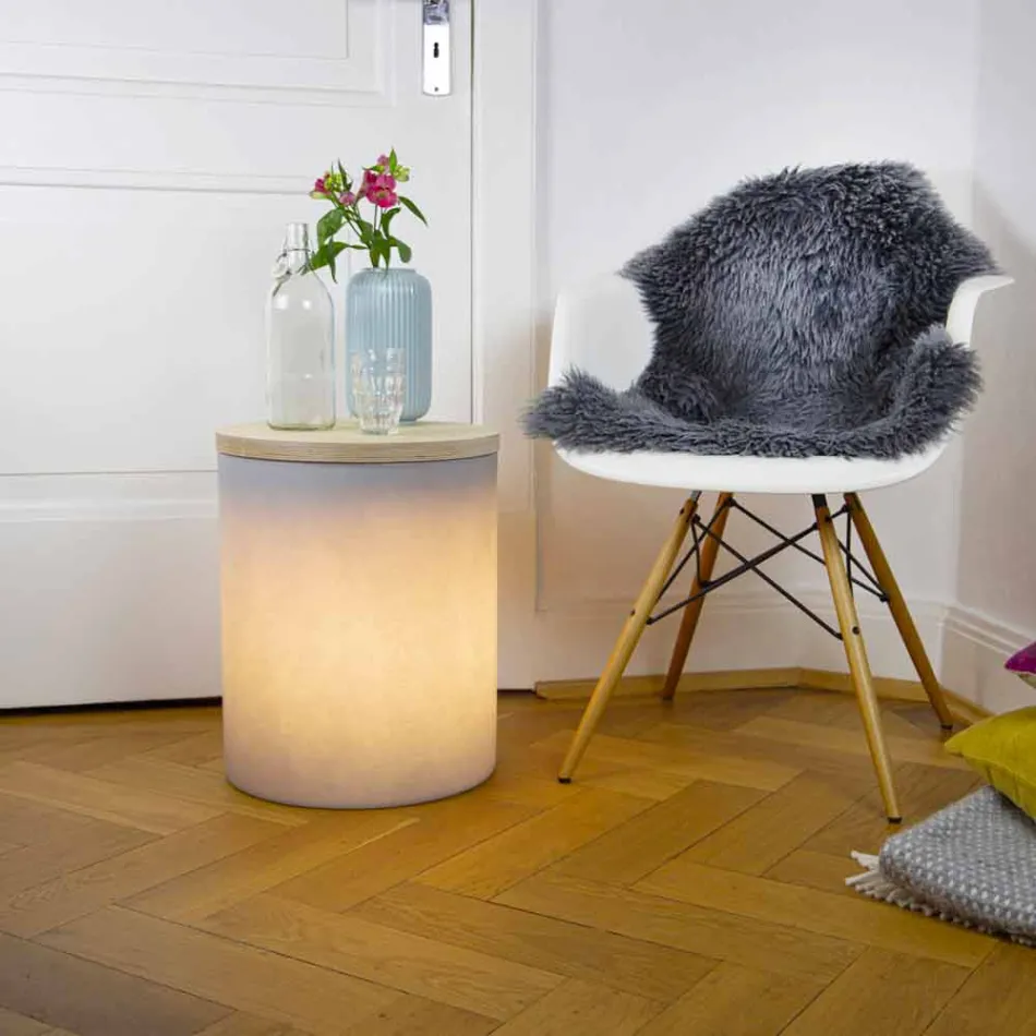 Tischleuchte für Außen- oder Innenausstattung mit LED, Solar oder E27 - Tamburostar Viadurini