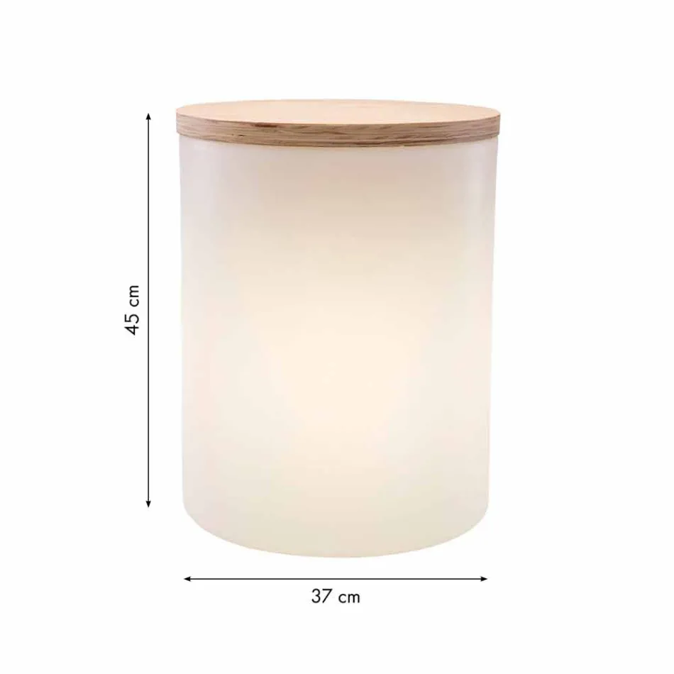 Tischleuchte für Außen- oder Innenausstattung mit LED, Solar oder E27 - Tamburostar Viadurini