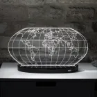 Planisphere Led Tischlampe aus lasergraviertem Acrylglas - Rihanna Viadurini