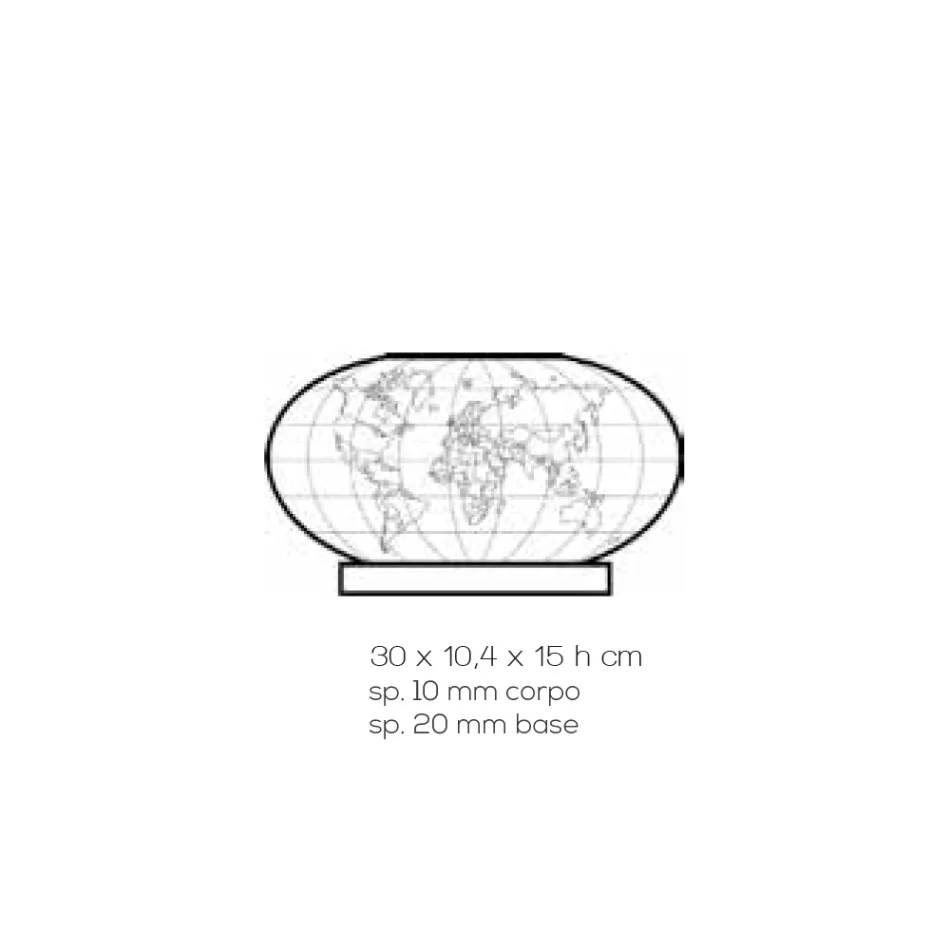 Planisphere Led Tischlampe aus lasergraviertem Acrylglas - Rihanna Viadurini