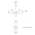 Kronleuchter aus venezianischem Glas 12 Lichter Made in Italy - Ismail Viadurini