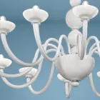 Kronleuchter mit 12 Lichtern aus venezianischem Glas und Metall Made in Italy - Foscarino Viadurini
