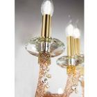 Klassischer Kronleuchter mit 8 Lichtern aus mundgeblasenem Glas und Handdetails - Phaedra Viadurini