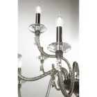 Klassischer Kronleuchter mit 8 Lichtern aus mundgeblasenem Glas und Handdetails - Phaedra Viadurini