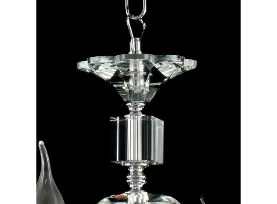 8 Lichter Glas Design Kronleuchter mit Ivy Kristall Dekorationen
