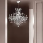 Kronleuchter mit 8 Lichtern aus venezianischem Glas Made in Italy Classic - Florentine Viadurini