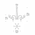 Handgefertigter 6-flammiger Venedig Glas Kronleuchter Made in Italy - Bernadette Viadurini