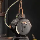 Kronleuchter Glocke Vintage Keramik und Metall Angela Ferroluce Viadurini