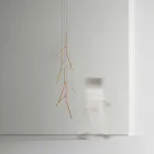 Hängeleuchter mit einzigartiger Holzrosette, hergestellt in Italien – Orlov Viadurini