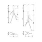 Hängeleuchter mit Einzelrosette aus Holz, hergestellt in Italien – Orlov Viadurini