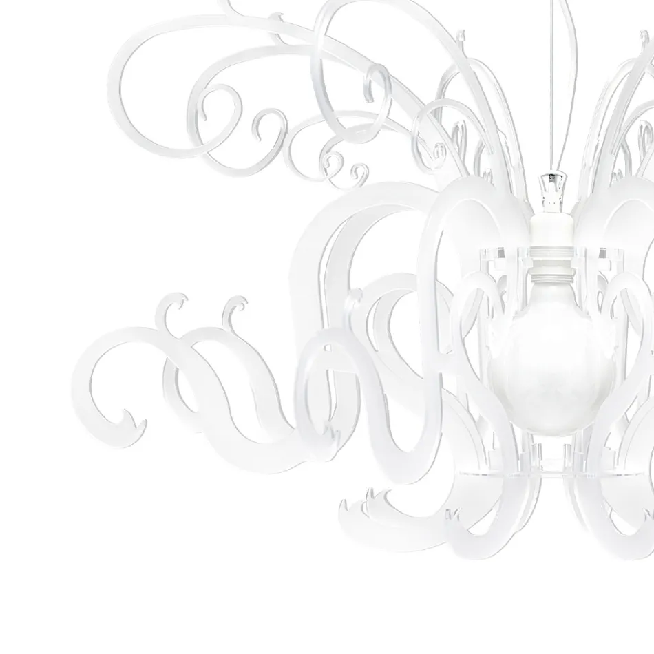 Hängeleuchter aus weißem Plexiglas recycelbarem Design - Sancho Viadurini