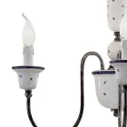 Handgefertigter Kronleuchter aus Keramik und antikem Messing – Sanremo Viadurini