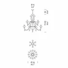 Handgefertigter 18-flammiger Kronleuchter aus Venedig-Glas, Made in Italy - Regina Viadurini