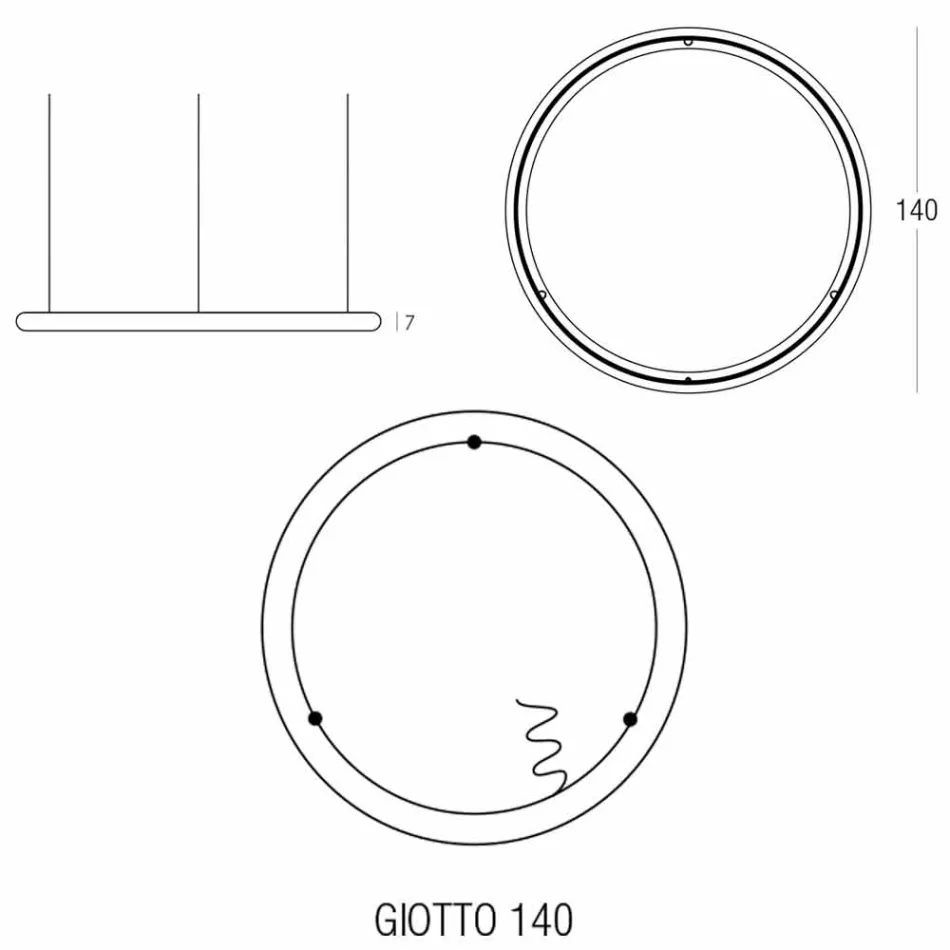 Weißer Design-Kronleuchter mit Metallrosette Made in Italy - Slide Giotto Viadurini