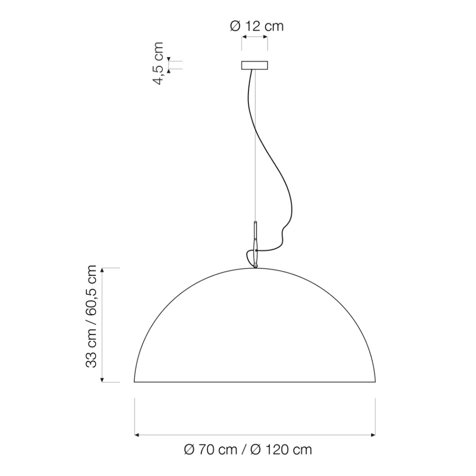 Zweifarbiger Kronleuchter aus Laprene und Nebulite - Mezza Luna von In-es.artdesign Viadurini