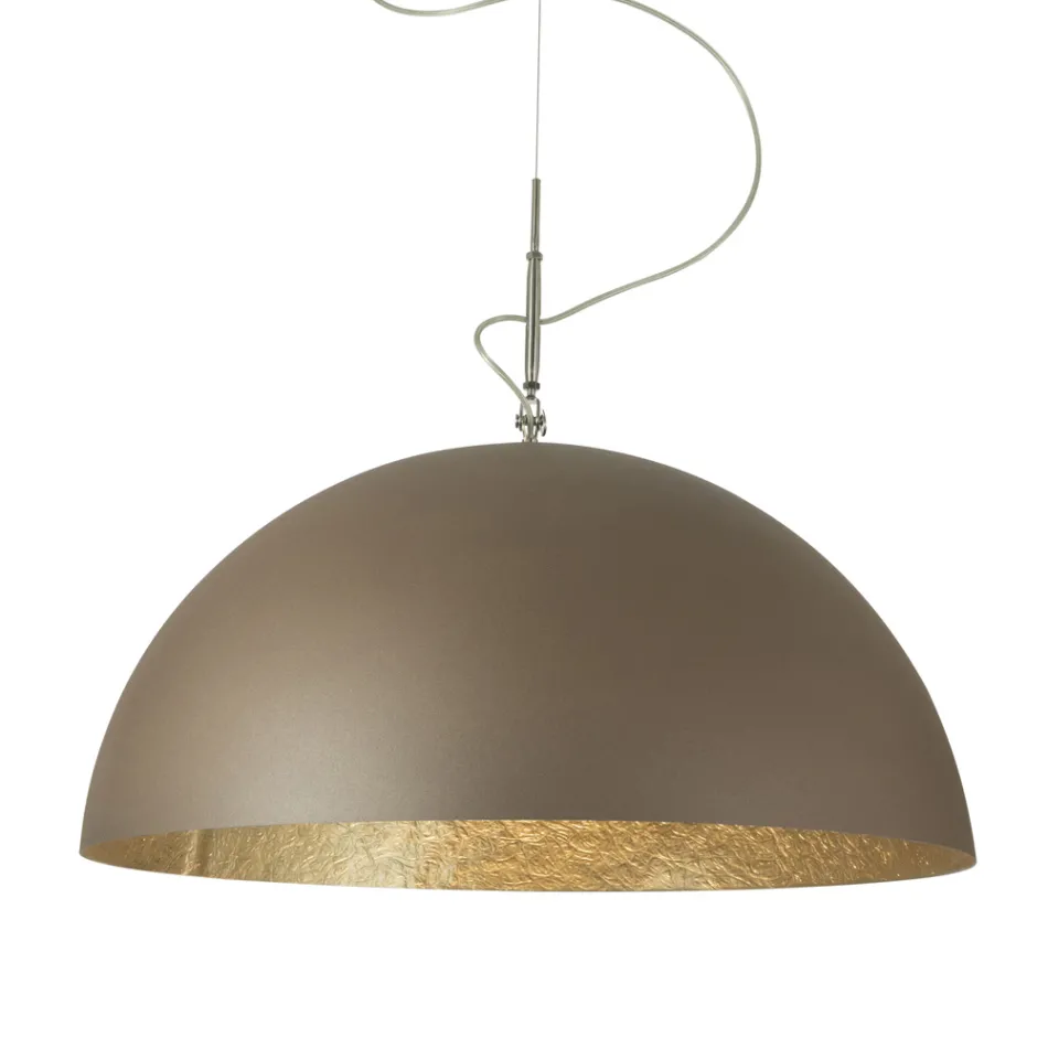 Zweifarbiger Kronleuchter aus Laprene und Nebulite - Mezza Luna von In-es.artdesign Viadurini