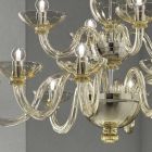 Klassischer Kronleuchter 12 Lichter aus venezianischem Glas Made in Italy - Foscarino Viadurini