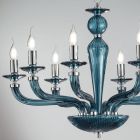 Klassischer 8-flammiger handgefertigter Rigaton-Kronleuchter aus Glas und Metall - Fievole Viadurini