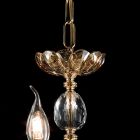 Klassischer Kronleuchter mit 9 Leuchten in Glas und Belle chisallo Viadurini