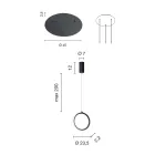 Kronleuchter mit 3 LED-Leuchten aus lackiertem Metall und optionalem Glas – Zeder Viadurini