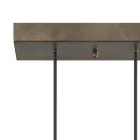 Kronleuchter mit 5 Lichtern aus Eisen und Glas, hergestellt in Italien – Cloudy Viadurini