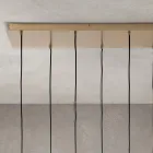 Kronleuchter mit 6 Lichtern aus mundgeblasenem Glas in Form einer Kugel Made in Italy - Prilla Viadurini