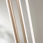 Kronleuchter mit 8 LED-Leuchten aus goldlackiertem Metall und verstellbaren Kabeln – Orange Viadurini