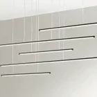 Kronleuchter mit horizontalen LED-Leuchten aus Metall und verstellbaren Kabeln – Orange Viadurini