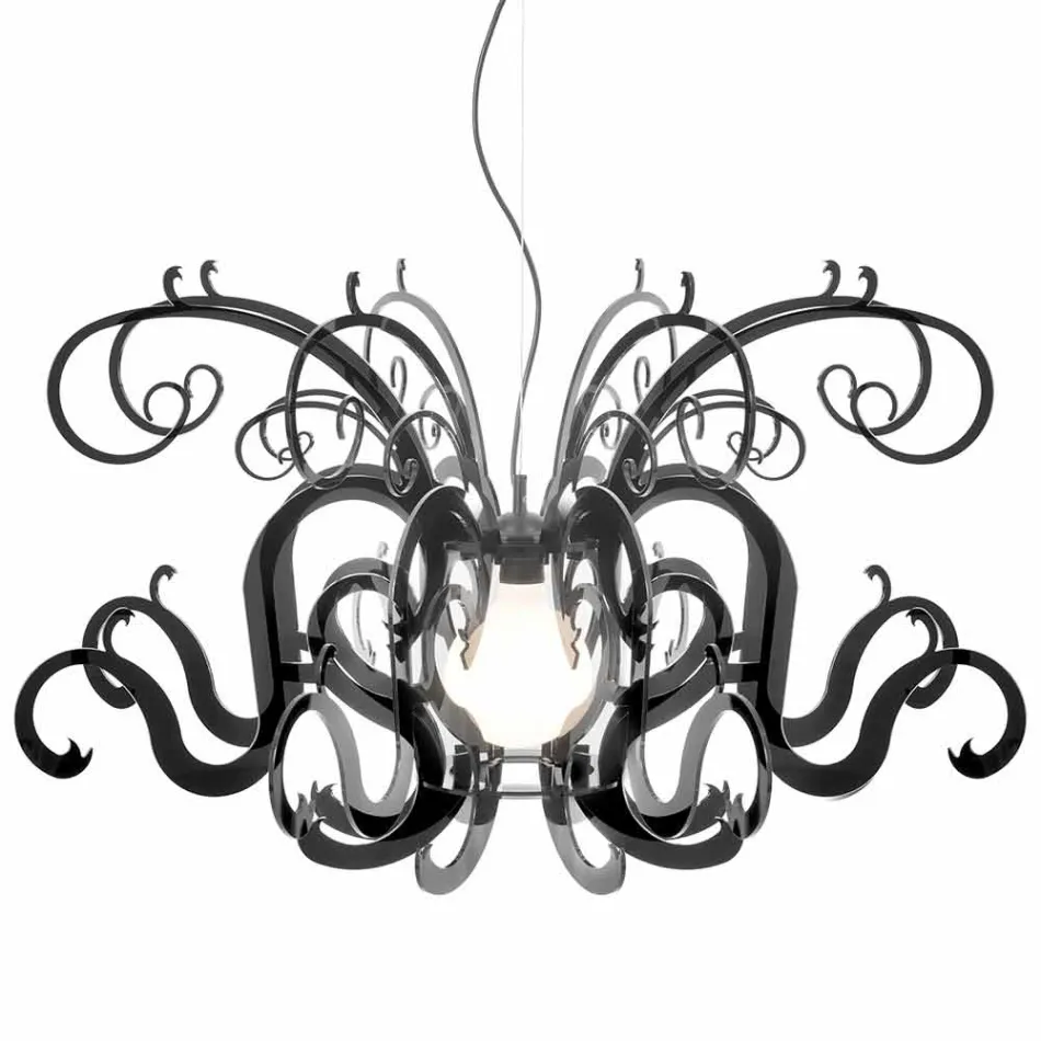 Plexiglas-Kronleuchter mit modernem Design, hergestellt in Italien, Malito Viadurini