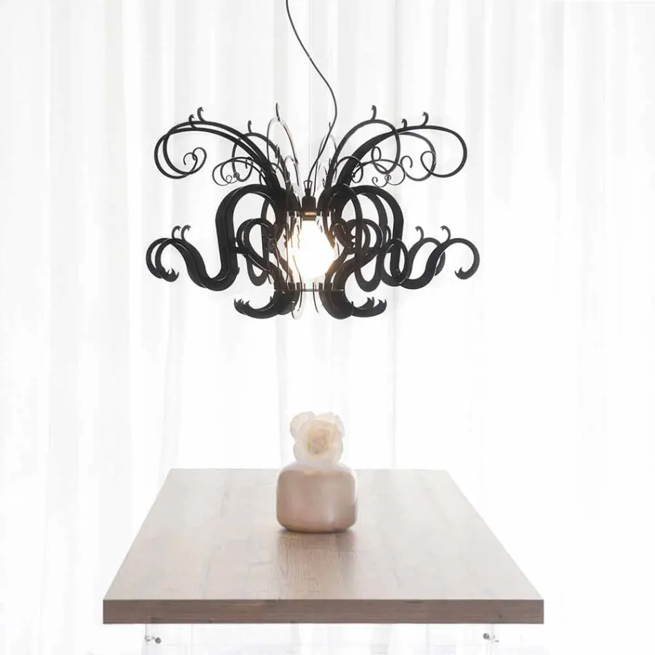 Plexiglas-Kronleuchter mit modernem Design, hergestellt in Italien, Malito Viadurini