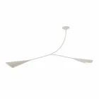 Handgemachter Kronleuchter aus weiß lackiertem Stahl Hergestellt in Italien - Elica Viadurini