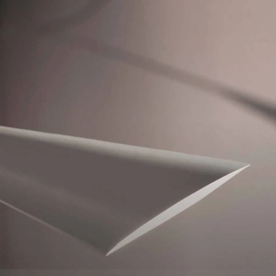 Handgemachter Kronleuchter aus weiß lackiertem Stahl Hergestellt in Italien - Elica Viadurini