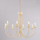 Weißer Metallleuchter zur Beleuchtung eleganter Räume – Roccia Viadurini