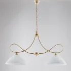 Eclisse: Ein Kronleuchter aus Metall und weißer Keramik für elegante Interieurs. Viadurini