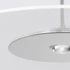 Kronleuchter aus Metall mit mikrogepunktetem Plexiglasdiffusor - Nora Viadurini