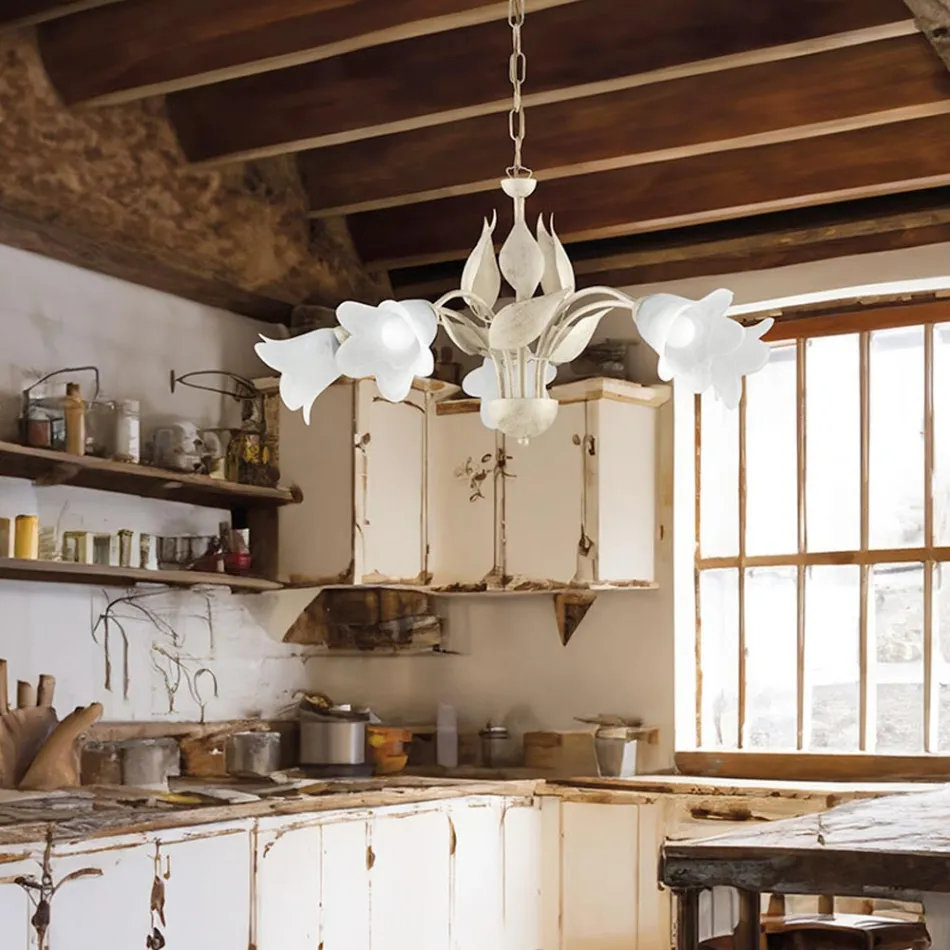 Kronleuchter aus Metall und Glas zur Beleuchtung eleganter Interieurs – Sirio Viadurini
