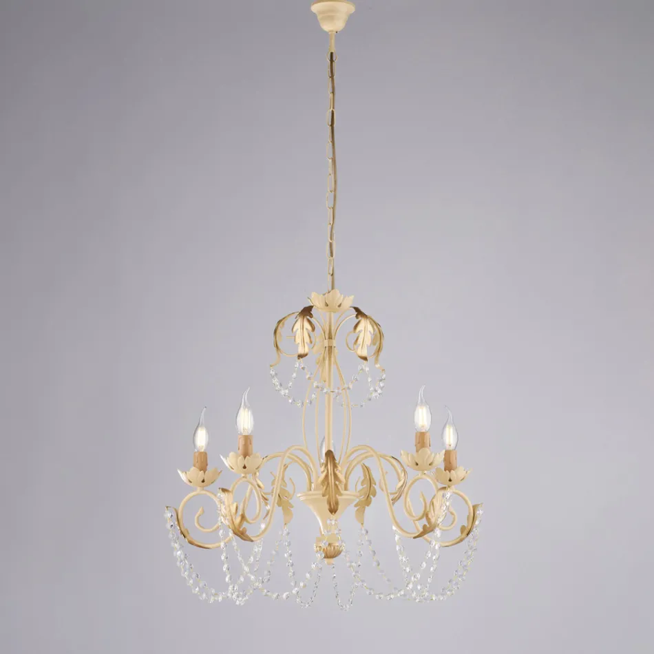 Metall-Kronleuchter für helle und einladende Innenräume – Perla Viadurini