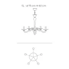 Kronleuchter aus mundgeblasenem venezianischem Glas im klassischen Stil - Demetra Viadurini