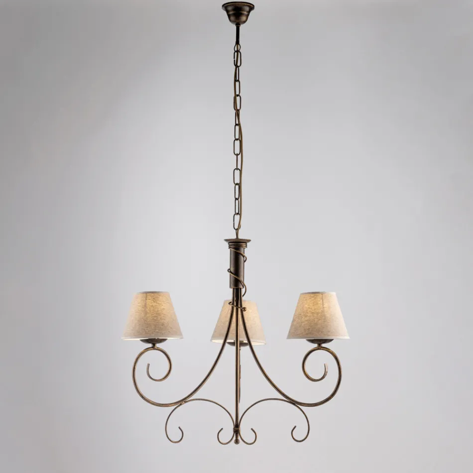 Zweiflammiger Kronleuchter aus Glas und Metall für elegante Räume – Draco Viadurini