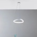 Ein weißer Kronleuchter aus Glas und Metall für elegante Interieurs – Voyager Viadurini