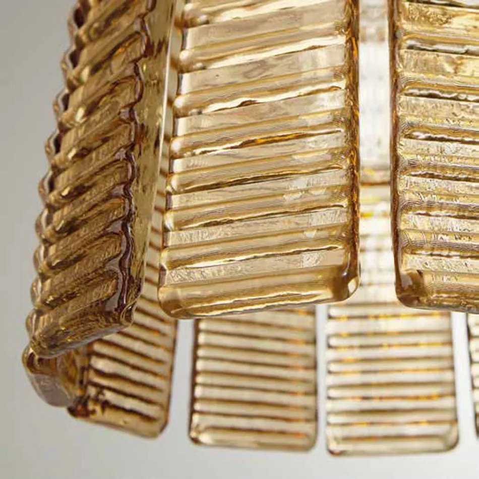 Moderner Kronleuchter 12 Lichter aus handgefertigtem italienischem Luxusglas - Valadier Viadurini