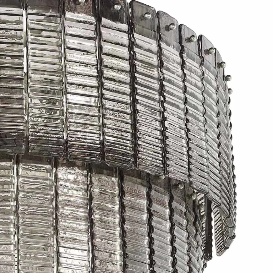 Moderner Kronleuchter 12 Lichter aus handgefertigtem italienischem Luxusglas - Valadier Viadurini