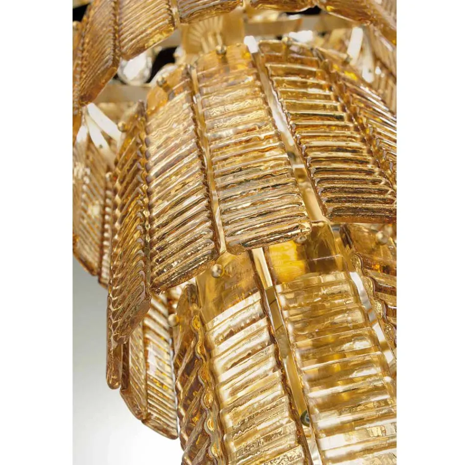 Moderner Kronleuchter 36 Lichter aus italienischem, handgefertigtem Luxusglas - Valadier Viadurini