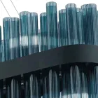 Moderner Kronleuchter aus mundgeblasenem Glas und Metall, italienische Handwerkskunst - Maesta Viadurini