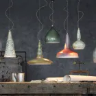 Retro-Kronleuchter gestaltete Keramiksuspension Ferroluce Viadurini