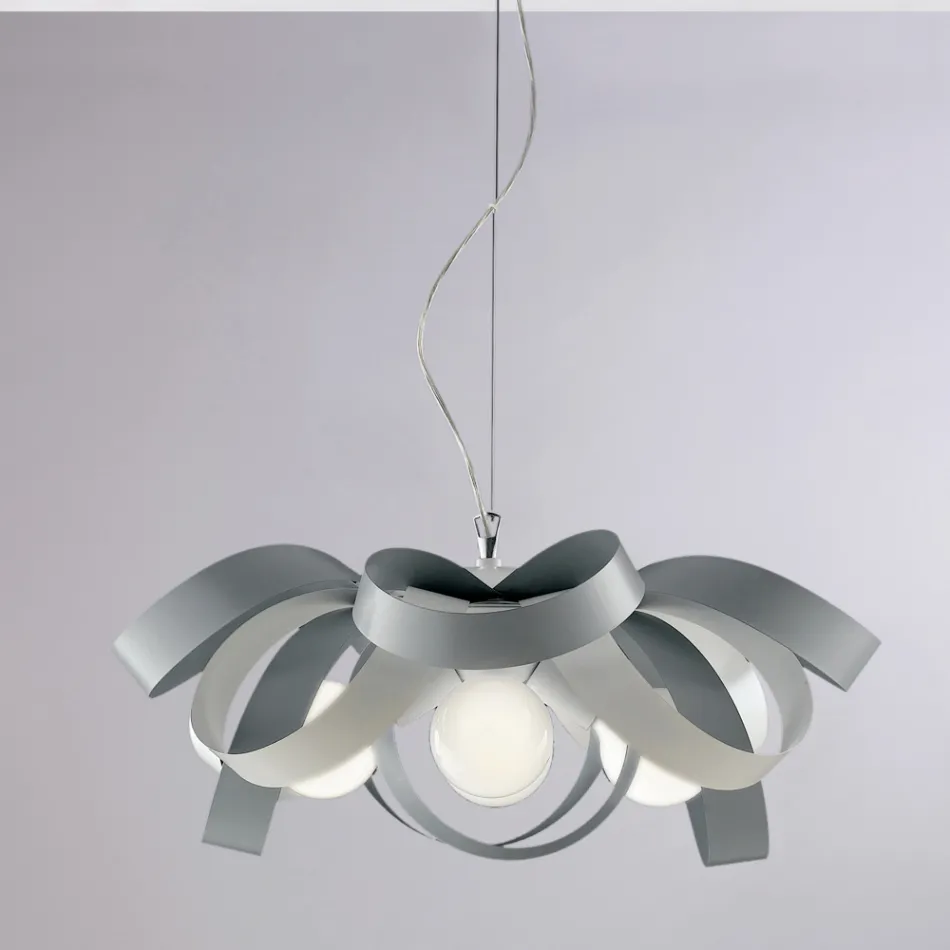 Shabby-Chic-Kronleuchter aus weißem Metall für geschmackvolle Dekoration – Meer Viadurini