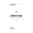 Klassischer Luxus-Hängeleuchter aus Metall und geschliffenem Kristall - Zolando Viadurini