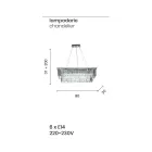Klassischer Kronleuchter aus Metall und geschliffenem Luxuskristall - Mirielle Viadurini