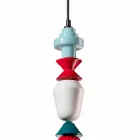 Vintage grüne oder gelbe Keramik Kronleuchter Made in Italy - Ferroluce Lariat Viadurini