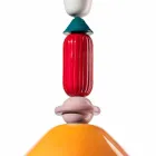 Vintage grüne oder gelbe Keramik Kronleuchter Made in Italy - Ferroluce Lariat Viadurini